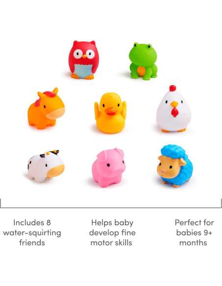 Juguetes de baño Munchkin 8 piezas animales de granja