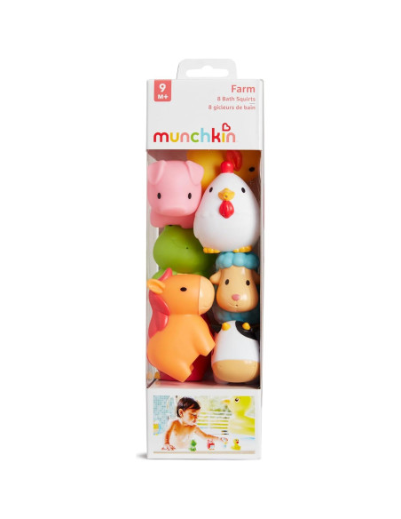 Juguetes de baño Munchkin 8 piezas animales de granja