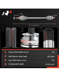 Eje CV A-Premium Izquierdo Toyota Corolla 2003-2008 1.8L 2
