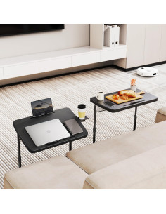 Mesa de bandeja de TV Allpop Ultra ajustable negra 70.1x44.9cm 2