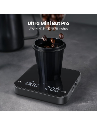 Báscula de café digital Maestri House 2kg/0.1g recargable