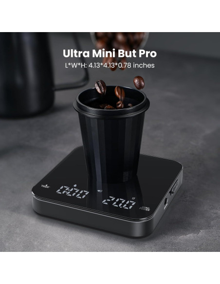 Báscula de café digital Maestri House 2kg/0.1g recargable