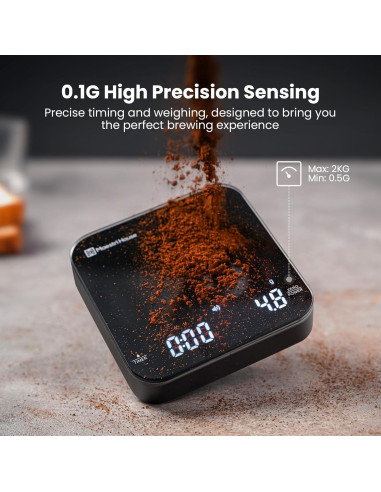 Báscula de café digital Maestri House 2kg/0.1g recargable