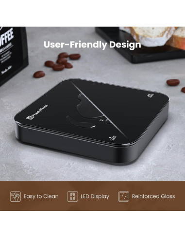 Báscula de café digital Maestri House 2kg/0.1g recargable