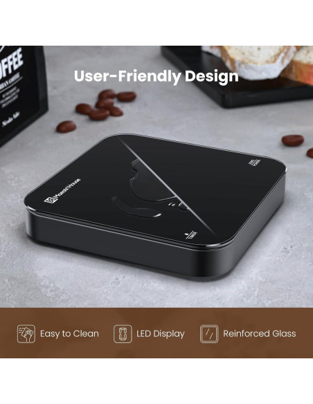 Báscula de café digital Maestri House 2kg/0.1g recargable
