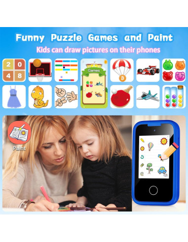 Teléfono Juguete Inteligente WEOLULI Azul 3-10 Años