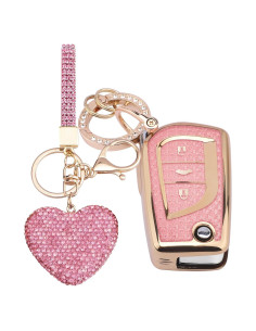 Funda de Llave Toyota 3 Botones Oro Rosa TPU para Camry RAV4
