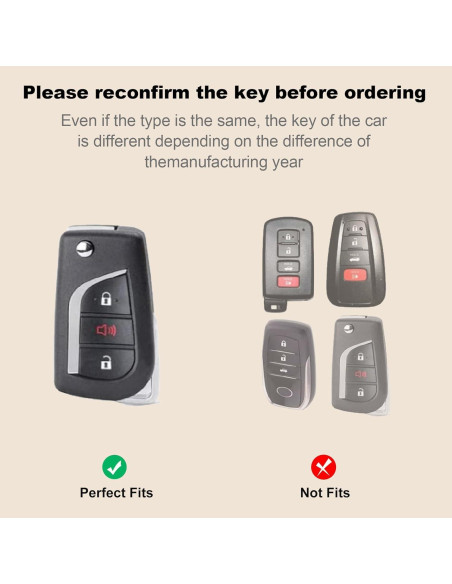 Funda de Llave Toyota 3 Botones Oro Rosa TPU para Camry RAV4