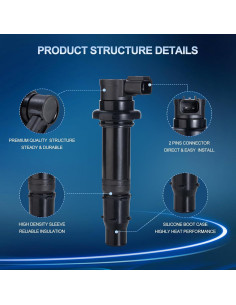 Bobina de Encendido GRIZZLY AUTO F6T558 Juego de 4 para Yamaha 2