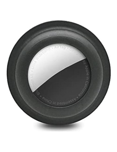 Funda Adhesiva para Apple AirTag - Silicona Antirayaduras - Negra