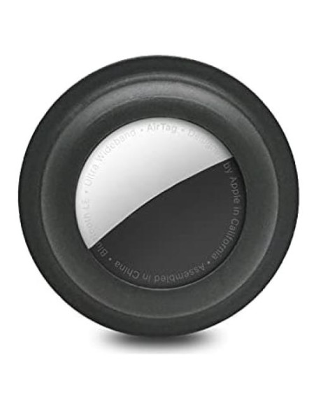 Funda Adhesiva para Apple AirTag - Silicona Antirayaduras - Negra