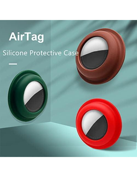 Funda Adhesiva para Apple AirTag - Silicona Antirayaduras - Negra