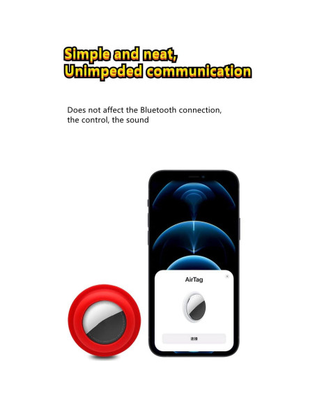 Funda Adhesiva para Apple AirTag - Silicona Antirayaduras - Negra