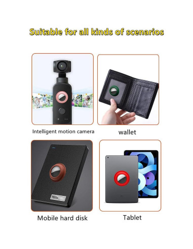 Funda Adhesiva para Apple AirTag - Silicona Antirayaduras - Negra