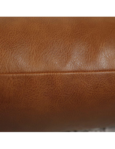 Funda Almohada Lumbar 35x50 cm Cuero Sintético NUYECY Marrón