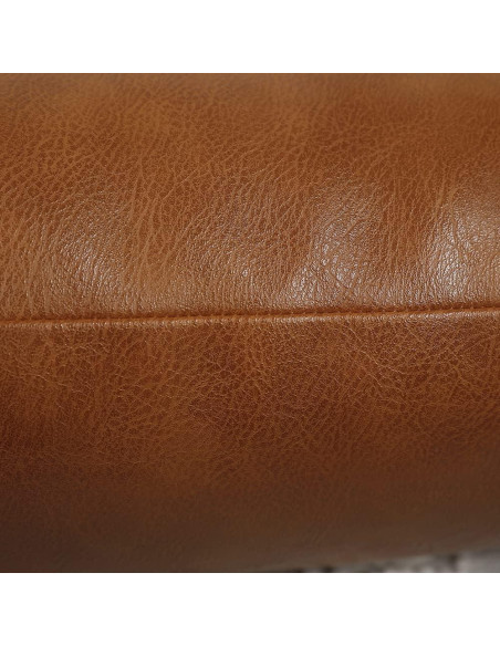 Funda Almohada Lumbar 35x50 cm Cuero Sintético NUYECY Marrón