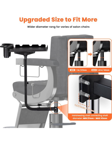 Bandeja Giratoria Ajustable Noverlife para Silla de Estilista