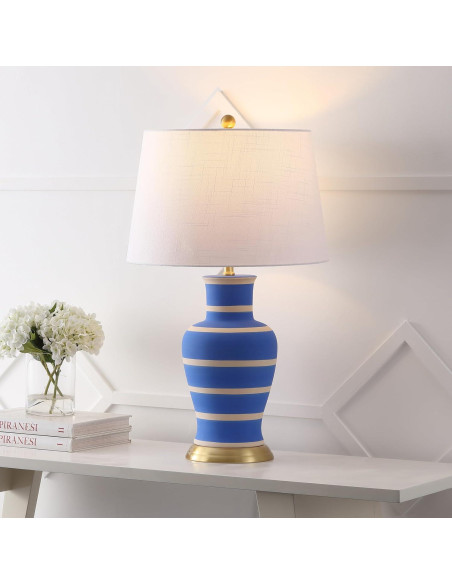Lámpara de Mesa JONATHAN Y JYL4026L Cerámica 73.66 cm Azul/Beige