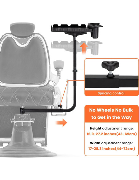 Bandeja Giratoria Ajustable Noverlife para Silla de Estilista
