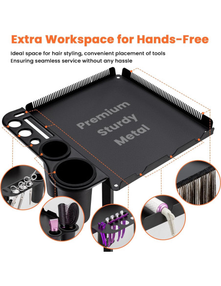 Bandeja Giratoria Ajustable Noverlife para Silla de Estilista