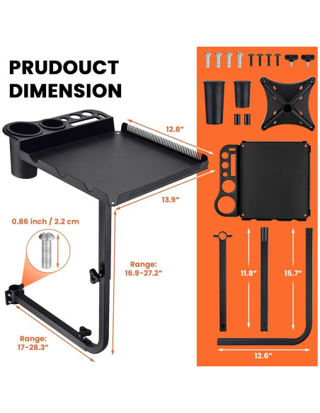 Bandeja Giratoria Ajustable Noverlife para Silla de Estilista
