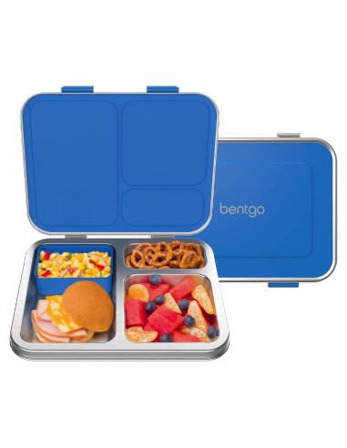 Funda para Almuerzo Bentgo Kids Acero Inoxidable Azul 3 Compartimentos