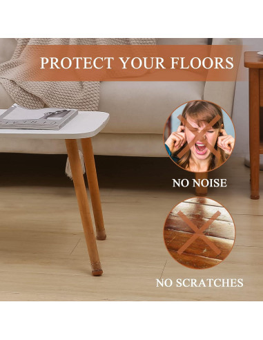 16 Tapas de Silicona para Patas de Silla Kotiorname 3.18 cm