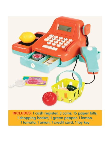 Caja Registradora Interactiva Battat 26 Piezas con Escáner