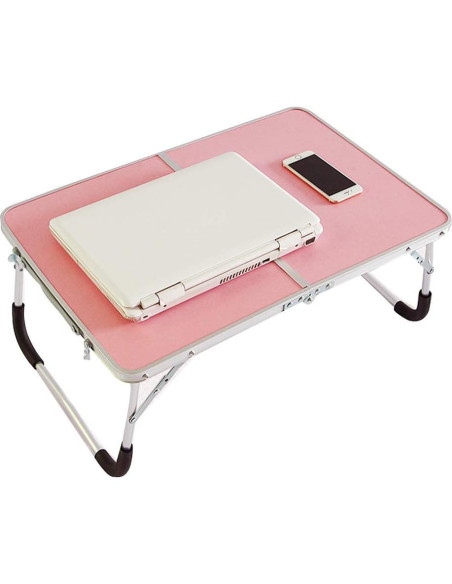 Mesa Plegable para Laptop Sivya Rosa 61x42.4 cm Multiusos