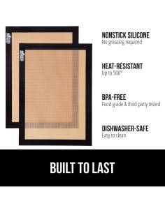 Mats de Hornear de Silicona Gorilla Grip 2 Pack 29.85x20.96 cm 2