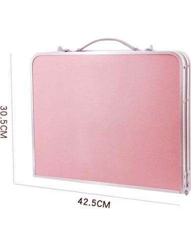 Mesa Plegable para Laptop Sivya Rosa 61x42.4 cm Multiusos