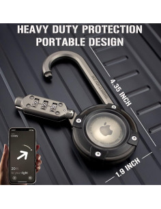 Soporte de Airtag PerfiPro con candado de combinación 3 dígitos 2