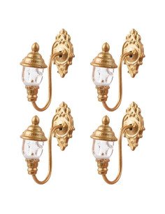 Apliques de Pared Miniatura DOITOOL 2.2x2.7cm Dorado 4Pcs