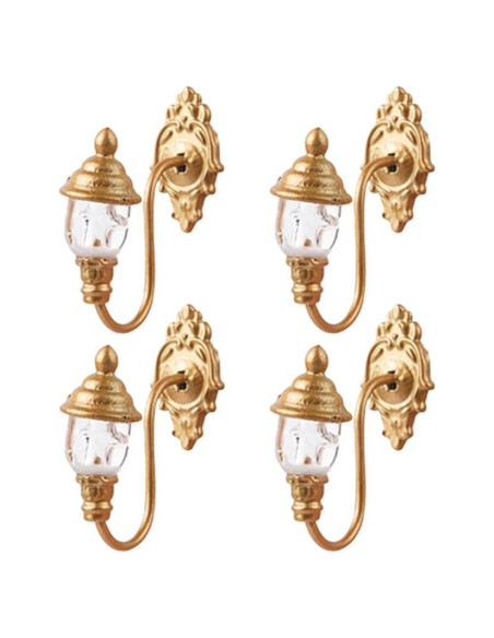 Apliques de Pared Miniatura DOITOOL 2.2x2.7cm Dorado 4Pcs