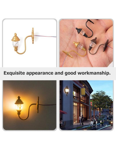 Apliques de Pared Miniatura DOITOOL 2.2x2.7cm Dorado 4Pcs