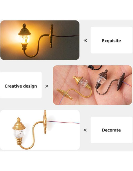 Apliques de Pared Miniatura DOITOOL 2.2x2.7cm Dorado 4Pcs