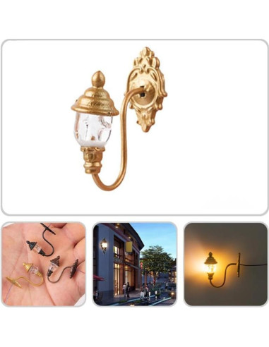 Apliques de Pared Miniatura DOITOOL 2.2x2.7cm Dorado 4Pcs