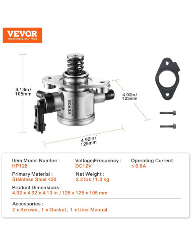 Bomba de Combustible Alta Presión VEVOR EP1028 para Chevrolet y Buick