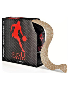 Cinta de Kinesiología FlexU 35m Hipoalergénica Beige