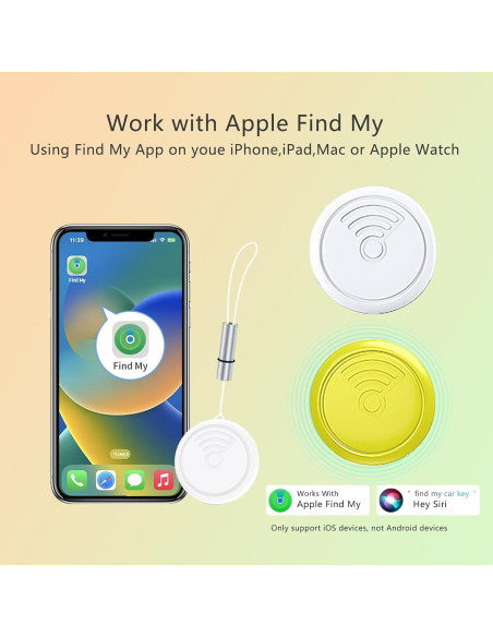 Localizador GPS 3Ykaital Verde para Llaves y Mascotas - iOS