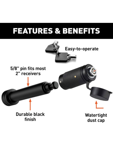 Cubierta de Enganche de Remolque Bonrcea AK9999 con Bloqueo