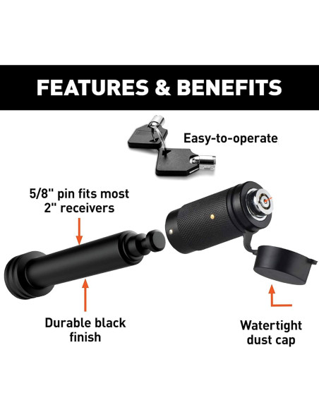 Cubierta de Enganche de Remolque Bonrcea AK9999 con Bloqueo