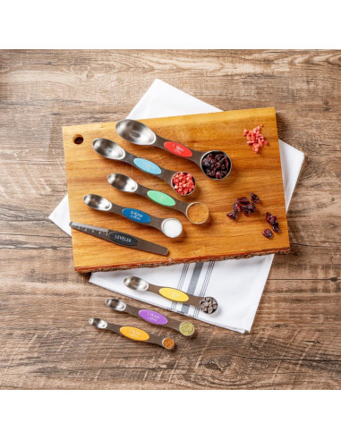 Juego de cucharas medidoras 8 piezas Met Lux acero inoxidable