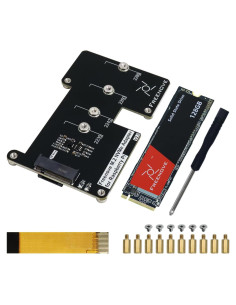 Adaptador M.2 NVMe Freenove V2 para Raspberry Pi 5 con SSD 128GB