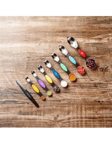 Juego de cucharas medidoras 8 piezas Met Lux acero inoxidable