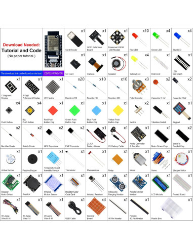 Kit de Inicio FREENOVE ESP32-WROVER CAM 240 MHz 122 Proyectos