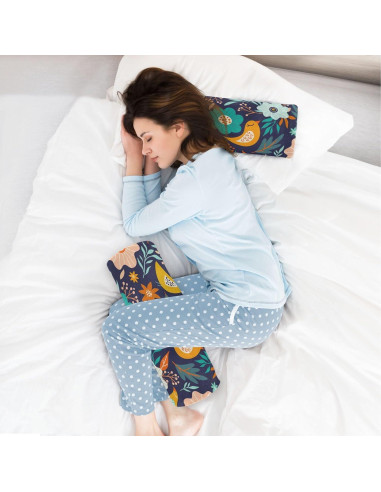 Almohada Cilíndrica de Espuma de Memoria QwThum 43x14 cm