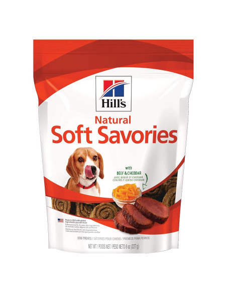 Golosinas para Perros Hill's Natural Soft Savories 226.8g Carne de Res y Cheddar