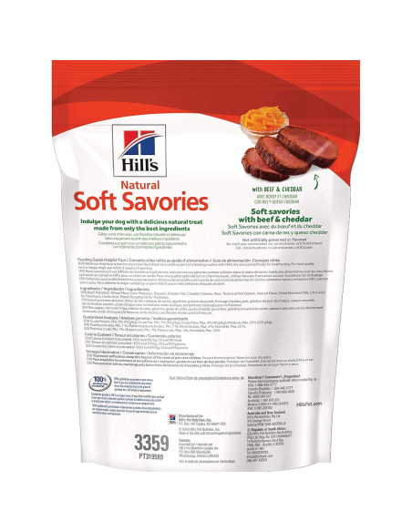 Golosinas para Perros Hill's Natural Soft Savories 226.8g Carne de Res y Cheddar