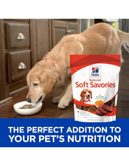 Golosinas para Perros Hill's Natural Soft Savories 226.8g Carne de Res y Cheddar
